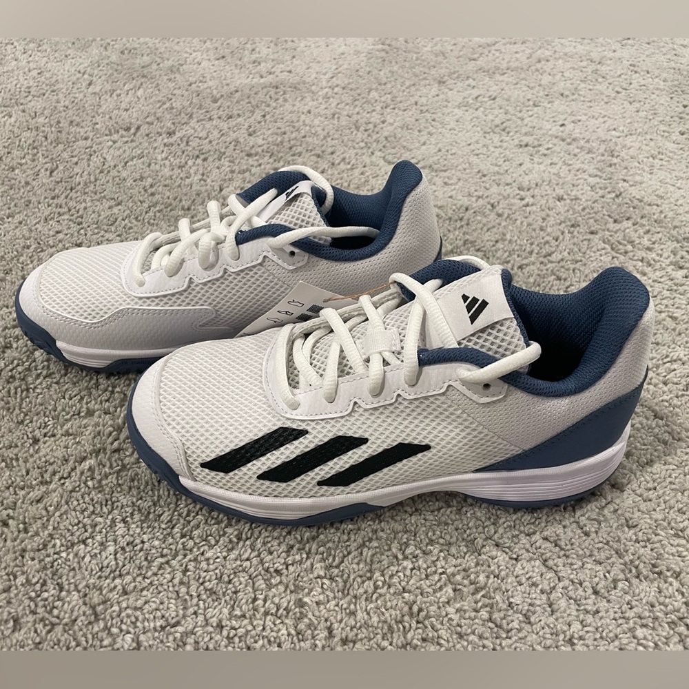 Adidas Kids Courtflash Tennis Shoes White Sneakers Size 2.5 NWT